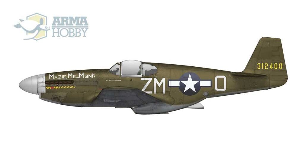 Alma Hobby Free French Air Force Mustang Expert Set Пластиковая модель ADL70040 Литье Цвет 1/72 F-6C