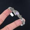 925 Silver Pear Purpurite Gemstone Wife Handmade Engagement Handcrafted Bangle