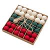 36pcs Christmas Wool Felt Ball Ornaments DIY Craft Kit for Tree Decoration 3cm Size Polyester Felt Balls for Holiday Use