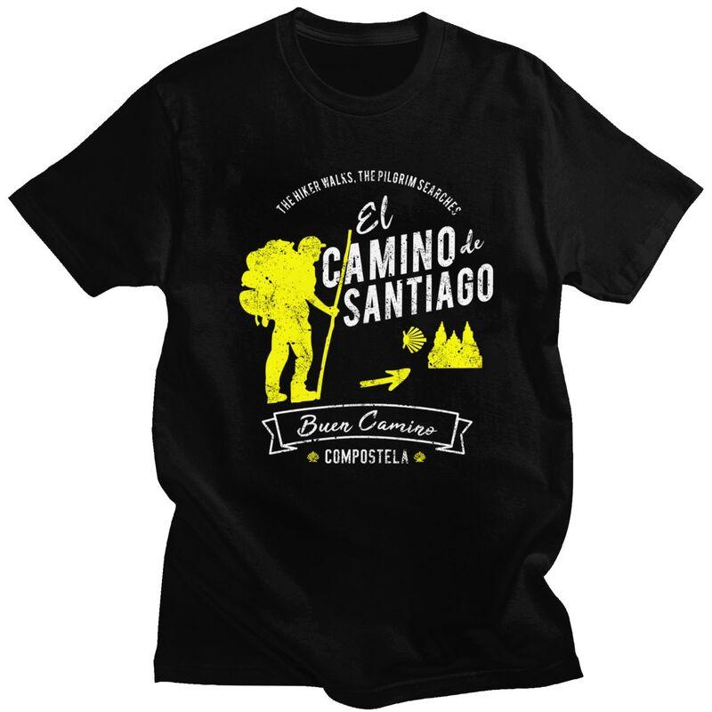 Custom Cool Buen Camino De Santiago T Shirt Unisex Short Sleeve Pure Cotton T-shirt Leisure Tees Fashion Tshirts