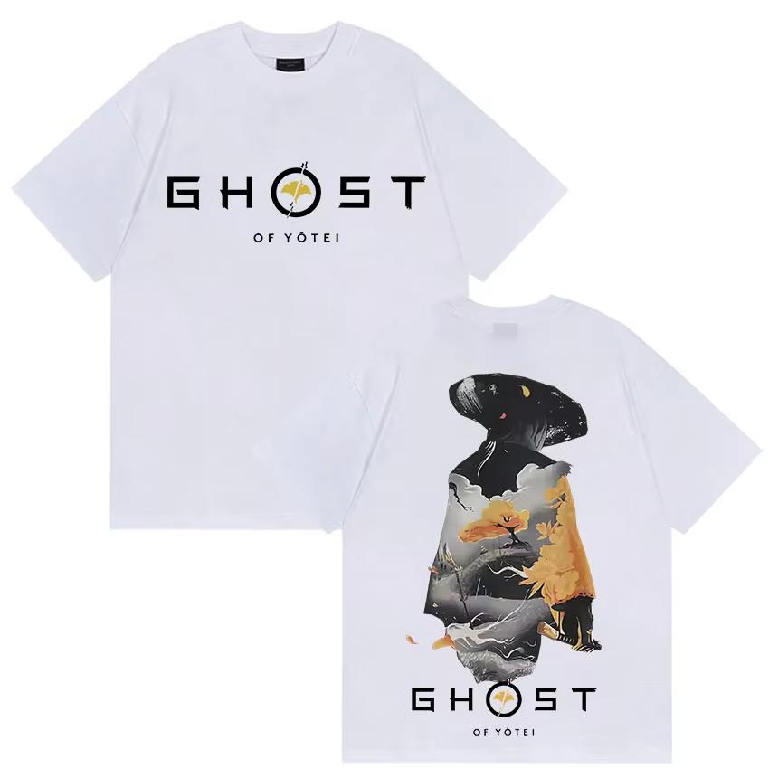 Ghost of Yotei Japan Graphic T Shirts Mens Harajuku Clothing Short Sleeve Tshirts Casual Springsummer Short Sleeve Top