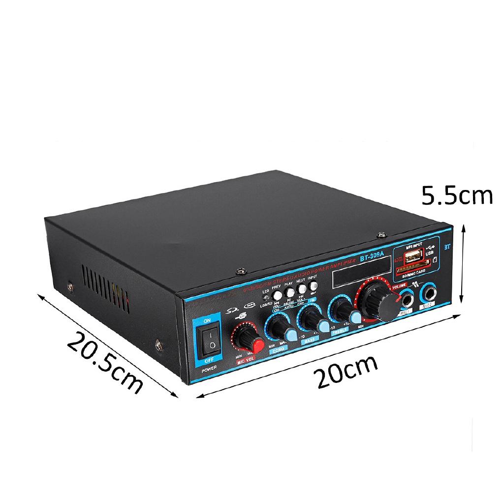 12В/AC 220В Bluetooth FM-радио Автомобильный Домашний Караоке Аудиоусилитель HIFI Аудио Стерео Усилитель мощности