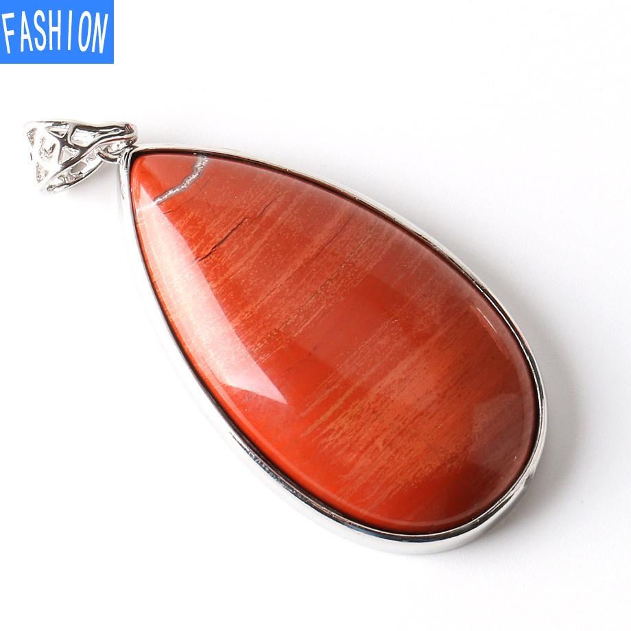 Большой кулон с каплей воды, женский натуральный камень, аметист, порошок, кристалл, лазурит, кулон, простой стиль