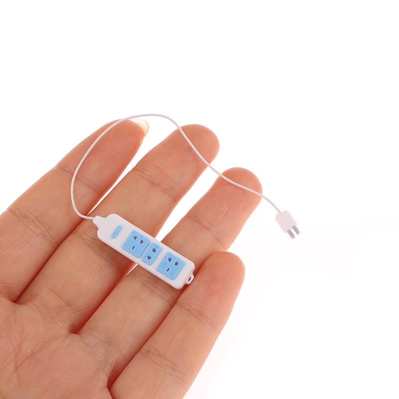 1 шт. Бытовая техника Аксессуары 1/12 Кукольный домик Розетка с кабелем Модель Кукольный домик Украшения Детские ролевые игры Игрушки