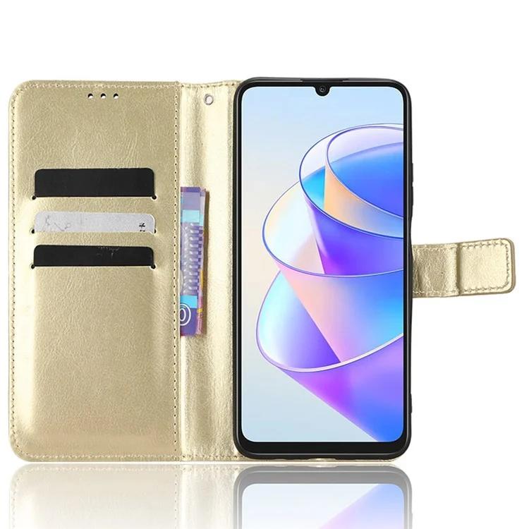 Чехол-кошелек из искусственной кожи для телефона Honor X7a 5G / Play7T 5G Crazy Horse Texture Stand Чехол для мобильного телефона