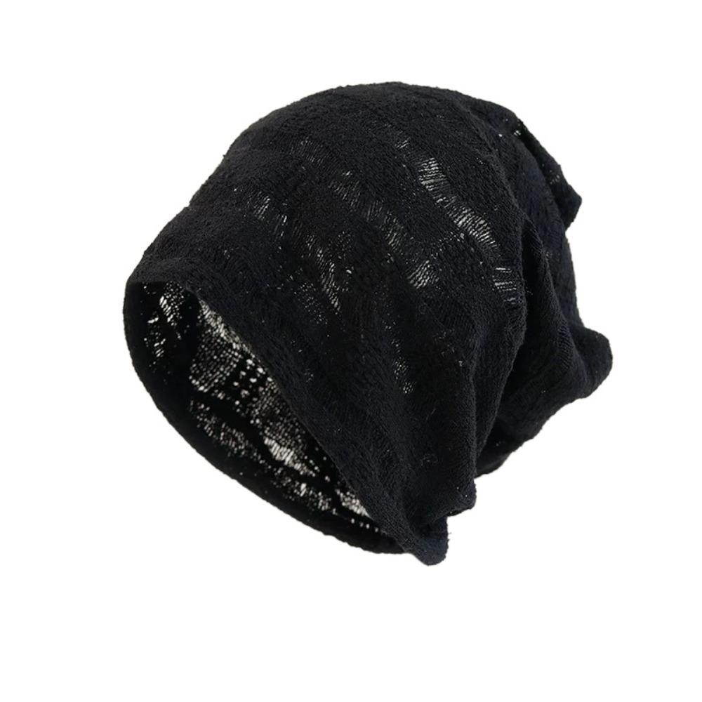 Hollow Beanies Hat Breathable Sunscreen Cap Fashion Knitted Hat Apparel Accessories