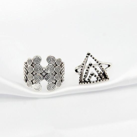 Chic Women Rings Hollow Alloy Smooth