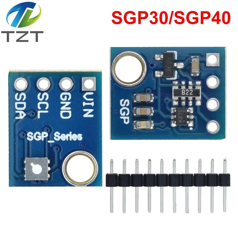 TZT SGP40 SGP30 Модуль обнаружения качества воздуха Цифровое обнаружение TVOC/eCO2 Совместим с Arduino