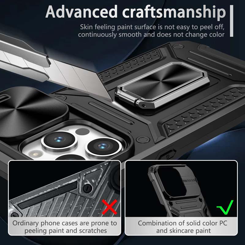 Чехол для камеры со слайд-объективом для iPhone 15 Pro Max 12 13 14 Plus, противоударный защитный чехол с магнитным кольцом, защитный чехол