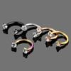 1PC Stainless Steel Crystal Hoop Ring Piercing Nose Ear Belly Rings Women Men Cartilage Helix Earrings Daith Piercing Jewelry