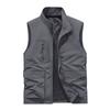 Sleeveless Vest Men's Four Seasons Middle-aged Outdoor Leisure Loose Large Size Vest European and American Sports Multi-bag Vest