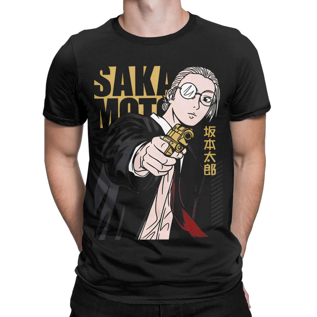 Мужская Женская Футболка Sakamoto Days - Молодой Таро Хлопковая Одежда Забавная Футболка с Коротким Рукавом и Круглым Вырезом Уникальные Футболки