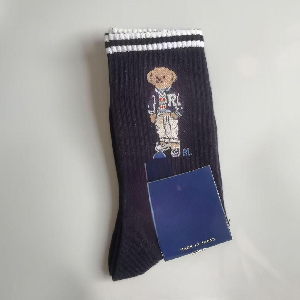 Осенне-зимние женские модные повседневные носки до середины икры с узором медведя