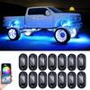 Honalia 4/6/8/10/12 Pods RGB Car Rock Lights APP Control Music Neon Car Underglow Chassis Lights for Offroad Truck SUV