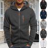 Мужская толстовка с капюшоном на осень-зиму, свободная, с длинными рукавами, карманами на молнии, с капюшоном, кардиган, тонкий
