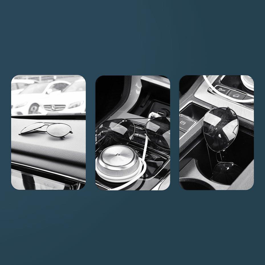 Baseus Silver Car Visor Glasses Holder Clip (ACYJN-B0S)