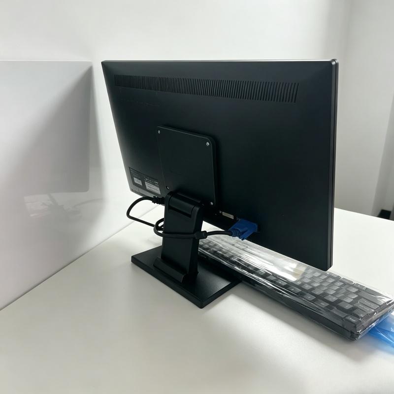 14-24 Inch Folding Metal Monitor Stand, Universal VESA Desktop Screen Bracket for PC Monitors Small TVs Home Office