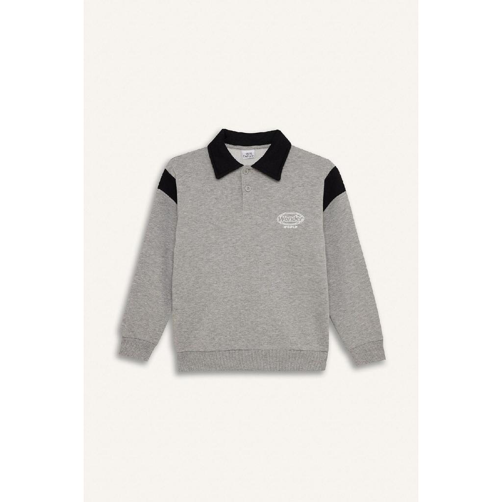 Мальчик 2 шт. Поло с принтом Толстая толстовка с высокой талией Totage Paas Tire Спортивный костюм Six