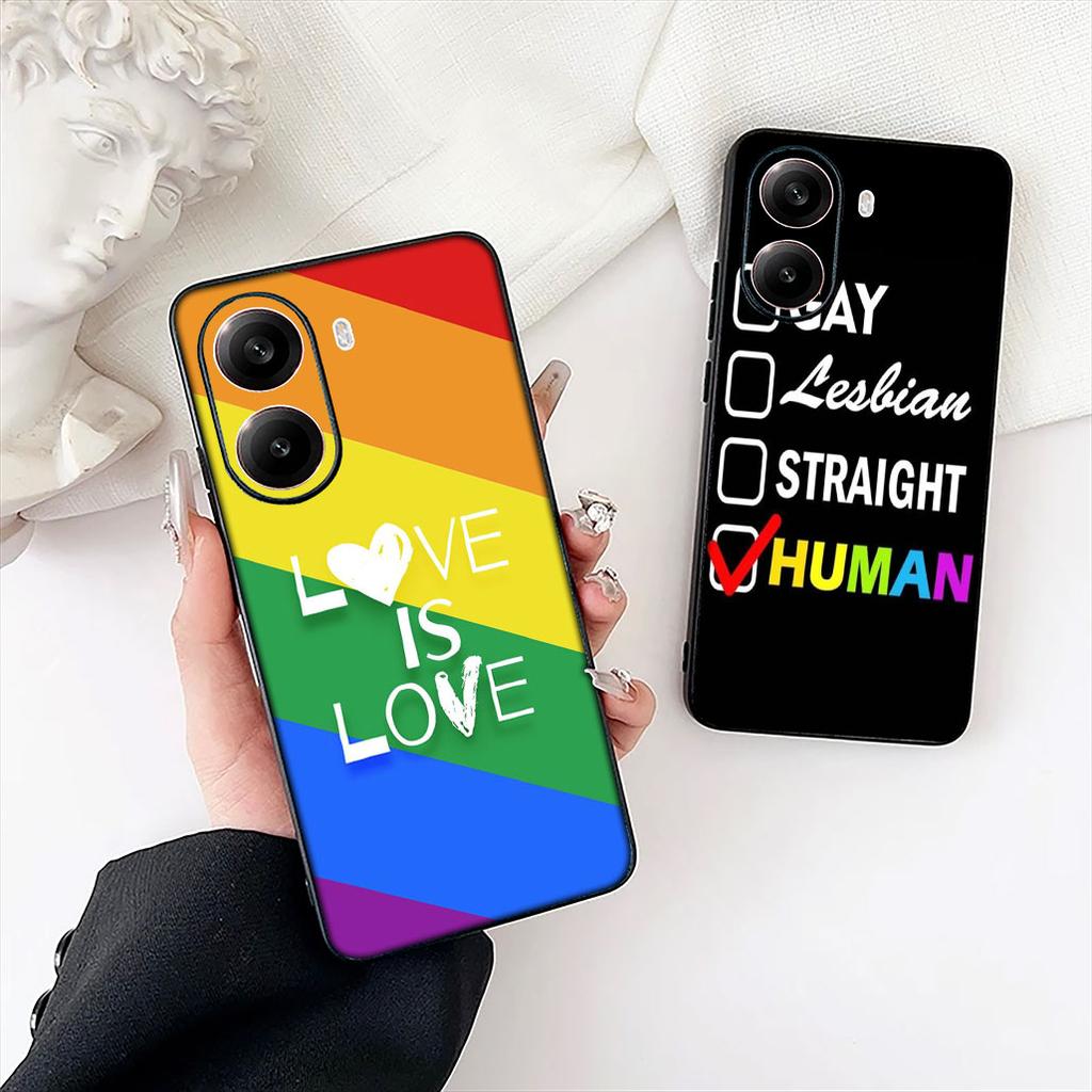 Love Is Love LGBT Rainbow Heart LGBTQ Case for Motorola Moto Edge 50 30 Fusion 40 NEO Ultra Pro G22 G23 G20 G35 G84 G13 G53