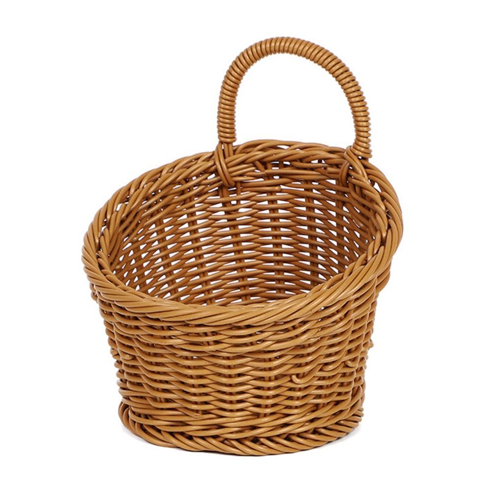 Элегантная плетеная корзина для хранения кухонных овощей и мелких предметов