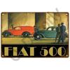 Металлическая вывеска для гаража FIAT, Настенный декор с логотипом автобренда 20x30см