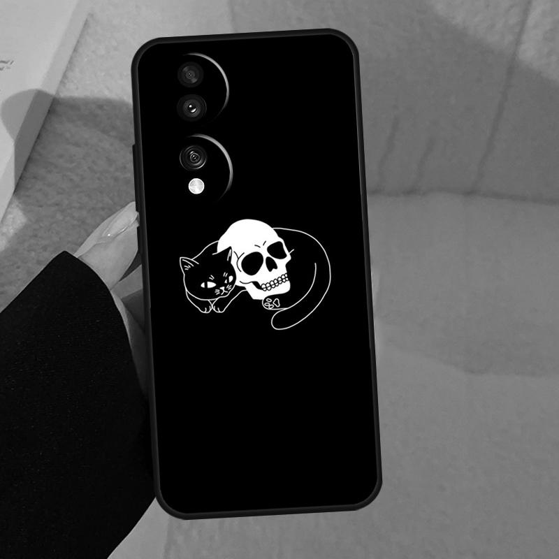 Witch Black Cat Case For Honor X9b X9a X8a X7a X6a X6 X7 X8 X9 8X 9X Honor Magic 5 Pro 50 70 90 Lite Cover