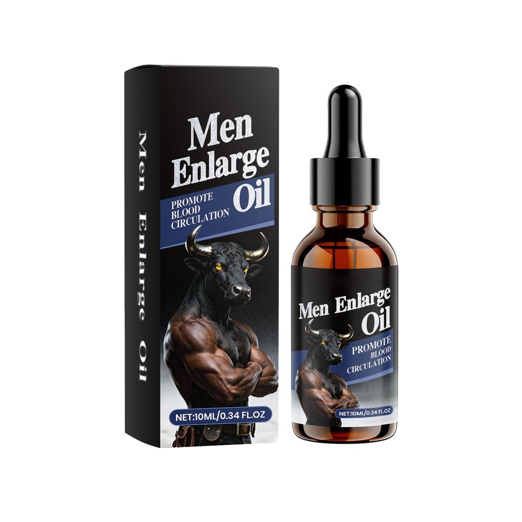 Men's Growth Boosting Oil Supports Blood Circulation And Skin Care. Mild Ingredients Nourish And Comfort The Body. Daily Massage Care Oil,10ML