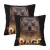 Rock Hyrax Photo Dassie Vampire Potato 2 pcs Square Pillowcase Pillow Cover Cushion Decor Comfort Throw Pillow for Home Bedroom