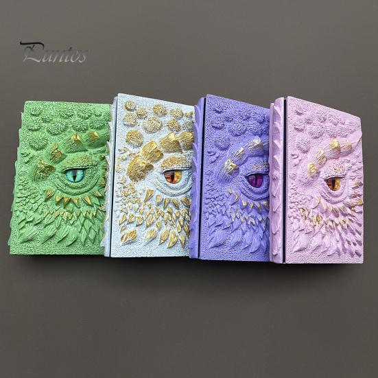 3D Dragon Eye Journal Твердый переплет из смолы Винтажный тисненый Devil Eye Дорожный блокнот Скетчбук Блокнот Дневник Коллекция Любителей Драконов Подарок