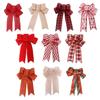 6 Pieces Christmas Bows Holiday Christmas Wreaths Bows Xmas Tree Decoration Bowties DIY Gift Wrapping for Home Party Decor