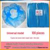 White Disposable Bouffant Cap - Non-Woven Hair Net Hat for Work or Bath, Black Thick Short Hair Coverage