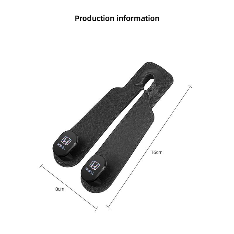 CQF1 Car Headrest Hook Hanger Seat Back Double Hooks Organizer For Honda Civic Fit Jazz Accord Pilot CRV Odyssey Passport City HRV