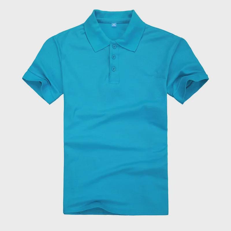 Рубашка поло с короткими рукавами и лацканами, 200 г/м²: Удобные, дышащие, однотонные, идеально подходят для работы и отдыха.