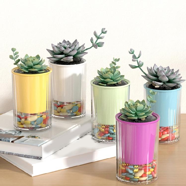 Современный самополивающийся цветочный горшок Здоровый рост растений Автополив Подставка для цветов Для домашнего декора Балконный посадочный инвентарь