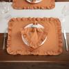 Cotton Afternoon Tea Tableware Mat French-style Table Napkin Ruffled Edge Place Mat  Photography