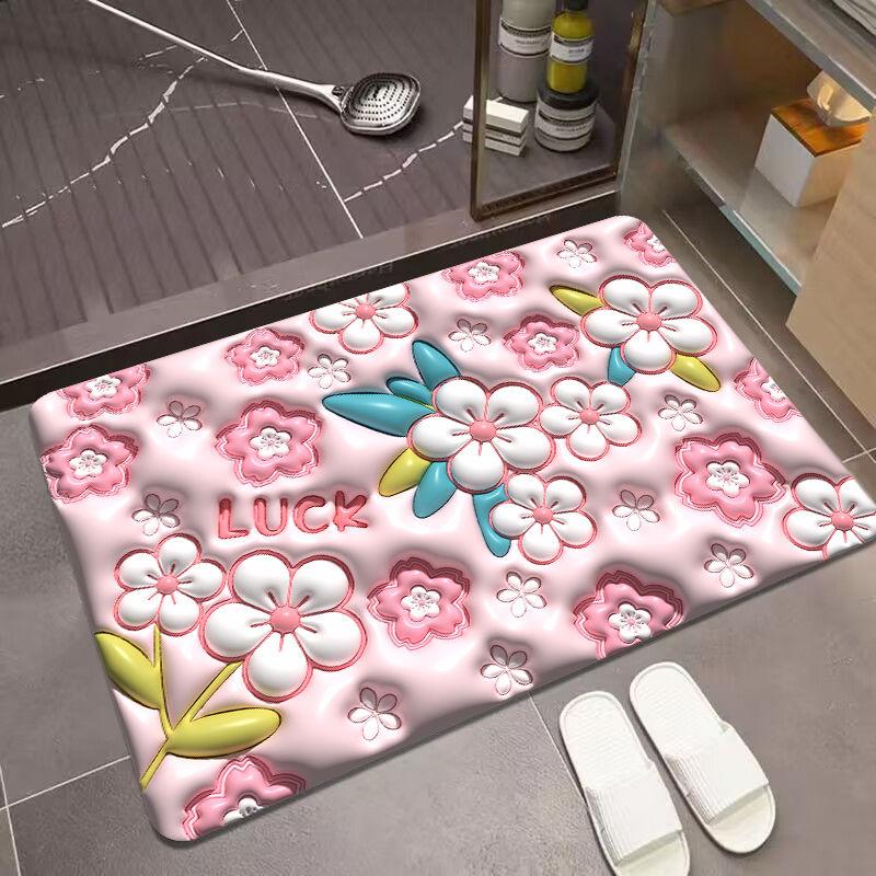 New ins bathroom door absorbent non-slip floor mat toilet door mat soft diatom mud household bathroom foot mat