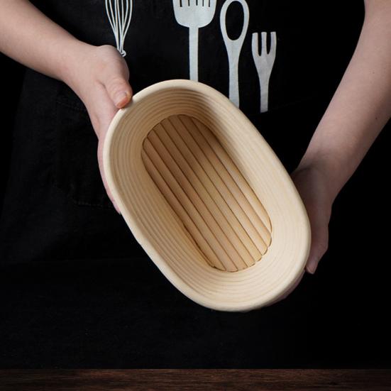 Корзина для брожения из ротанга для выпечки хлеба на закваске, круглый овальный набор ручной работы, домашний декор