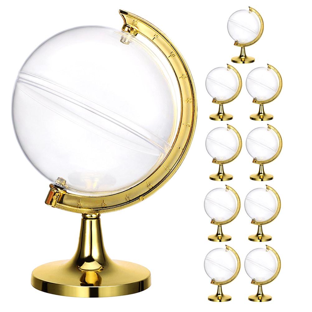 13Pcs Creative Globe Shaped Candy Cases Small Clear Plastic Party Favor Boxes Wedding Table Decor Goodie Bag Holders