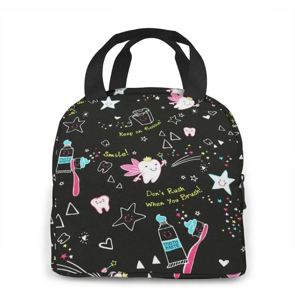 Сумка-тоут гигиениста, сумка для ланча для женщин, ланч-бокс, термоизолированный контейнер для ланча для офиса, школы, пикника, пляжа