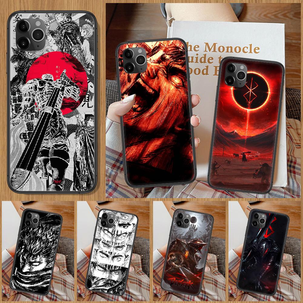 Чехол для телефона «Аниме Берсерк Кишки» для iPhone 5 5S SE 2 6 6S 7 8 11 12 Mini Plus X XS XR Pro Max, черный модный чехол с 3D-спиной, красивый