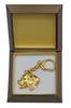 American Staffordshire Terrier, Amstaff I - Gilded Key Ring with Dog In Gift Box, Handbag Decoration, Luxury Accessory by Art-Dog Brand