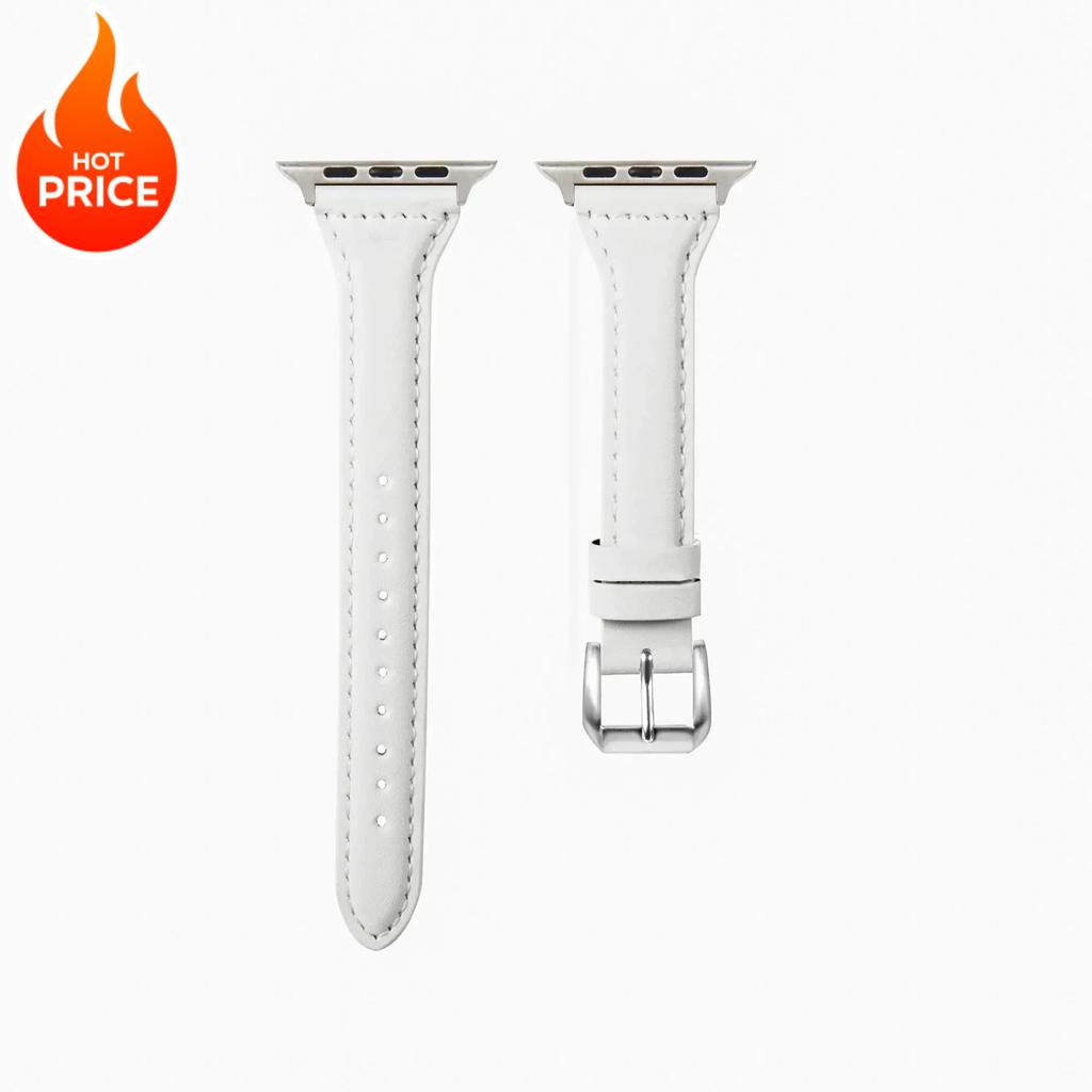 Тонкий кожаный ремешок для Apple Watch Band 44 мм 40 мм 41 мм 45 мм 44 мм Браслет для iwatch Серии 10-11 46 мм 42 мм ремешок Ultra 2-3 49 мм