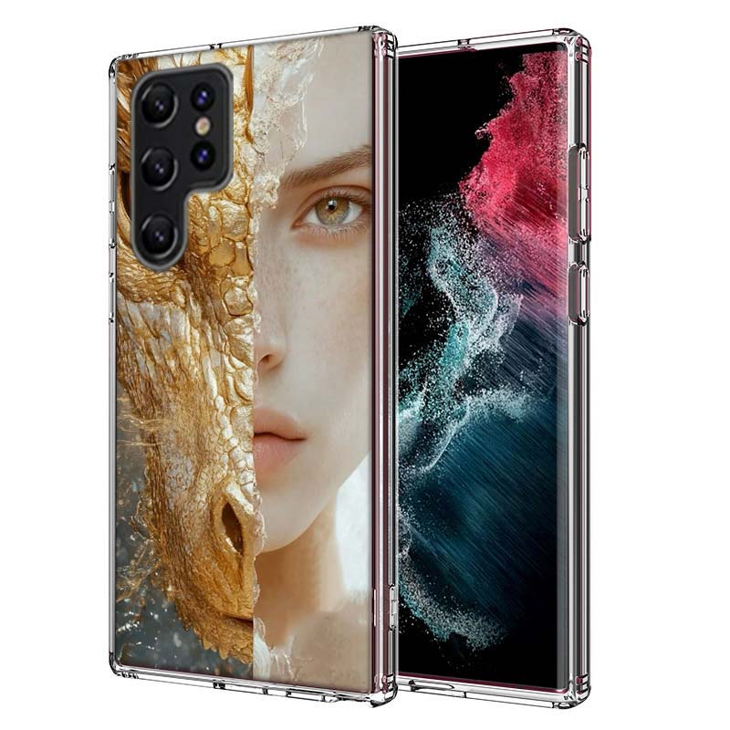 Чехол для телефона F-Fourth W-Wing D-Dragon Capa для Samsung S26 Ultra S25 Edge Galaxy S23 S21 S20 S24 FE S22 S10 Plus Прозрачный ТПУ S