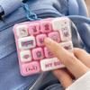 Plastic Clear Keyboard Keychain Mechanical Sounds Keycap Keychain  Student Backpack Decoration