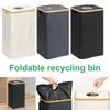 110L Home Recycling Bin Foldable Recycle Storage Container with Reusable Inner Bag For Kitchen Recycle Bottle Cans Glass Cartons