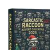 Sarcastic Raccoon Advent Calendar 2025 24 Days Christmas Countdown Calendars with 24 Humor Jokes