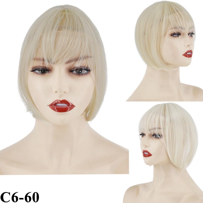 LISI HAIR Женские натуральные короткие волосы, заколка для волос на голове, чтобы покрыть выпадение волос, белые волосы, парик из синтетического волокна, ежедневное использование