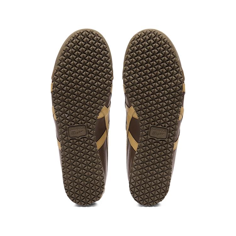 ONITSUKA TIGER MEXICO 66 Дышащие повседневные кроссовки с низким верхом Унисекс Коричневые кроссовки 1183C102-203