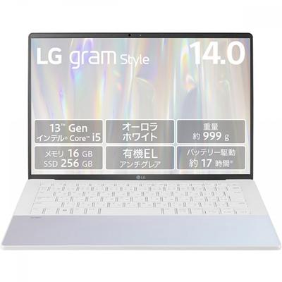 Ноутбук LG Electronics LG Gram Style 14 дюймов Core I5 1340p Память 16 ГБ SSD 256 ГБ Windows 11 Home Aurora Белый 14z90rs Ka51j