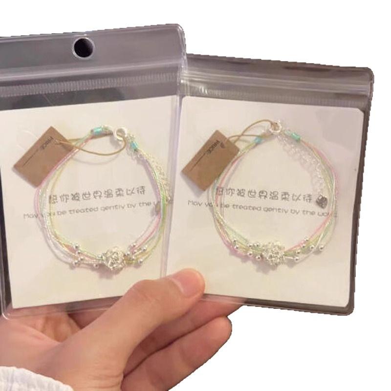 Разноцветный Лотос Пятицветный Ручной Плетения Браслет: Летний подарок дружбы